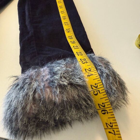 Vintage BB Dakota Black Cotton Velour Faux Fur Penny Lane Jacket Sz M/L Y2K - Picture 10 of 12